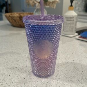 16oz Purple overseas aurora studded Starbucks tumbler
